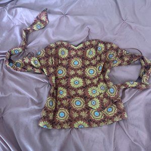 Floral Pattern Strapless Top-Free People